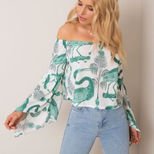 White and green blouse Semmy RUE PARIS