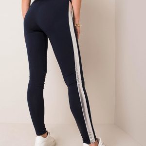 Navy blue and silver leggings Rissa RUE PARIS