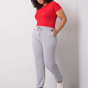 Beatriz Grey Plus Size Melange Sweatpants