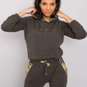 Dark khaki casual set by Jaya