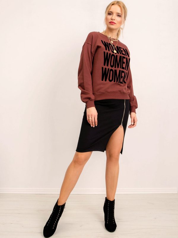 BSL Brown sweatshirt with inscription