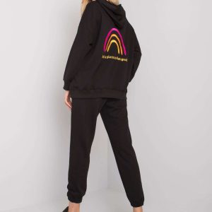 Black tracksuit set with Ailani pants