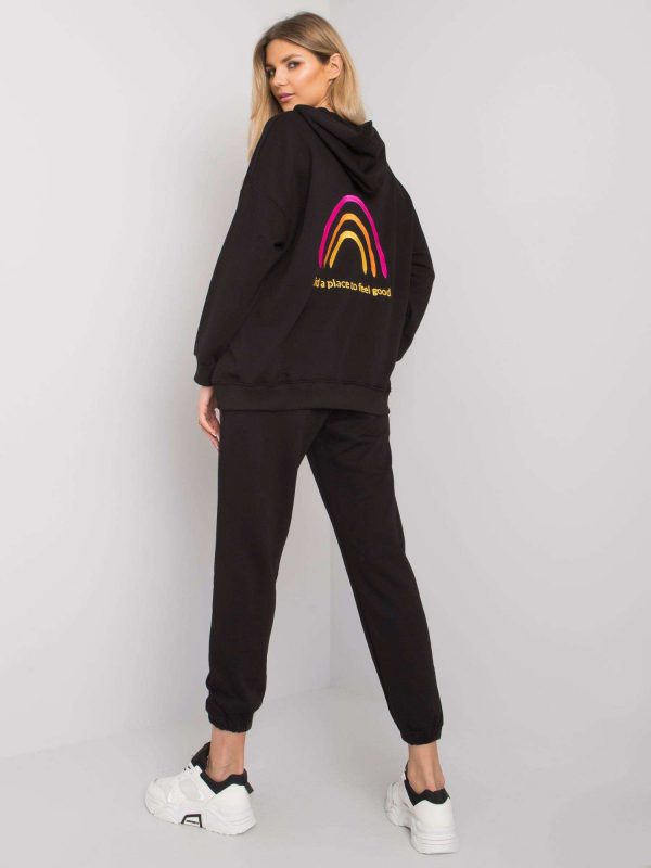 Black tracksuit set with Ailani pants