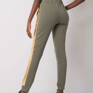 Khaki-gold sweatpants with Ewelyn stripe