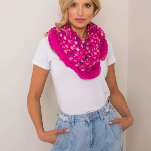 Fuchsia scarf with peas