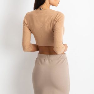 Dark beige skirt Increasingly