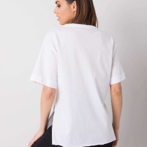 White T-shirt for women with print Navaeh RUE PARIS