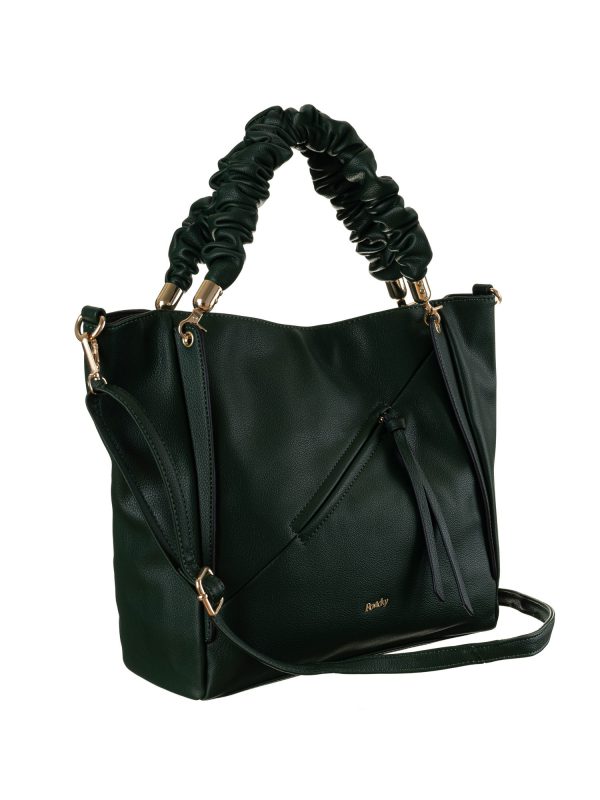 Dark Green Large Eco Leather Bag