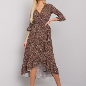 Williamson OCH BELLA Black Patterned Ruffle Dress