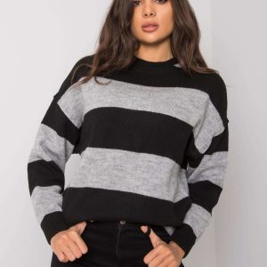 Grey and black striped sweater Nine