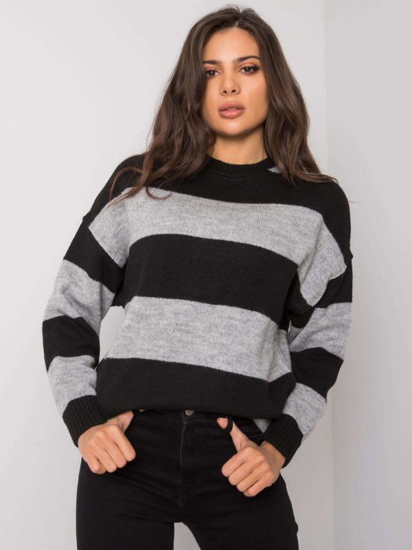 Grey and black striped sweater Nine