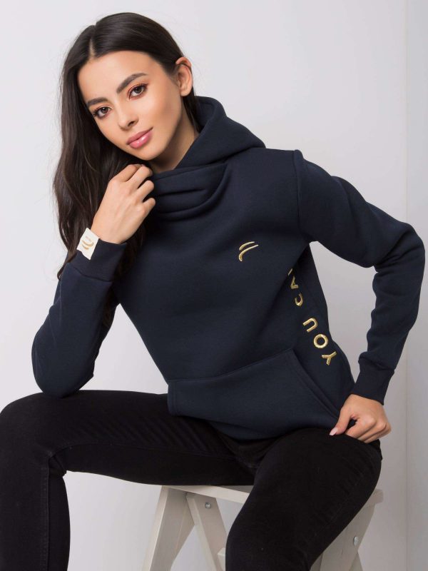 Navy blue sweatshirt Flame FOR FITNESS