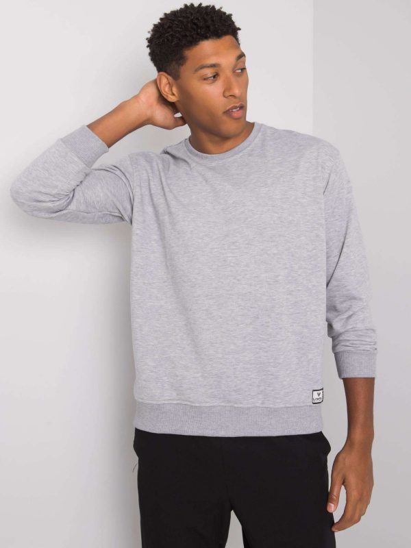 Grey melange men's cotton sweatshirt Ryder LIWALI