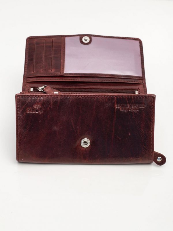 Burgundy leather wallet