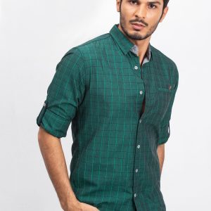 Dark Green Bottled Men's Shirt