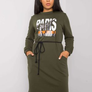 Khaki Cotton Dress Lareen