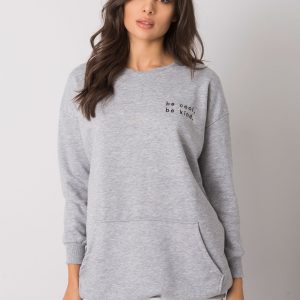 Grey melange kangaroo sweatshirt Amalfi RUE PARIS