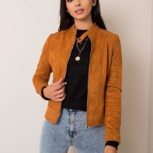 Camel jacket with eco-suede Pretty