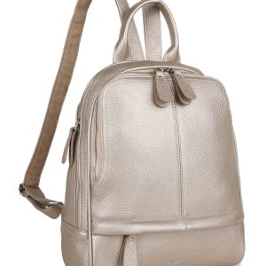 Gold backpack with pockets LUIGISANTO