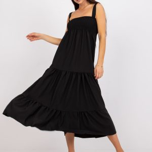 Black ruffle dress RUE PARIS