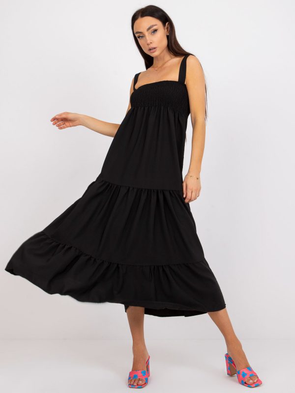 Black ruffle dress RUE PARIS