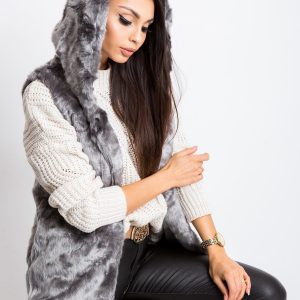 Grey Fluffy Vest