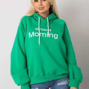 Green padded oversize hoodie Alice