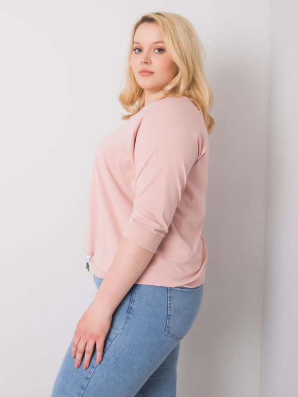 Dirty pink blouse with Rosie lettering