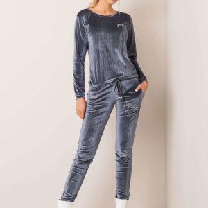 Grey and blue velour set Iva