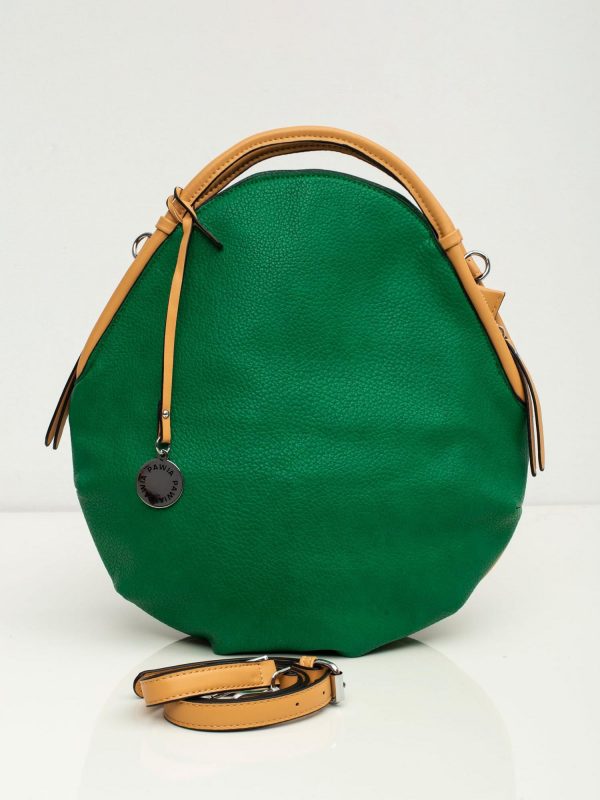 Green eco-leather bag