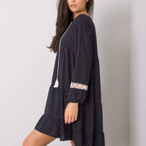 Navy blue polka dot dress Irvine