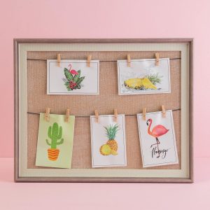 Beige Longitudinal Photo Frame