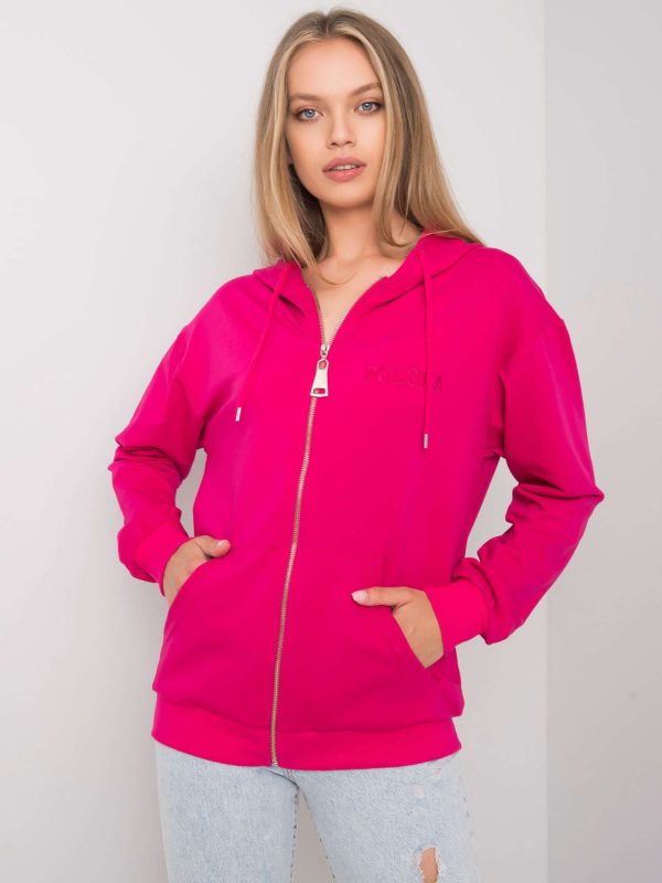 Ilaria Fuchsia Zipper Sweatshirt