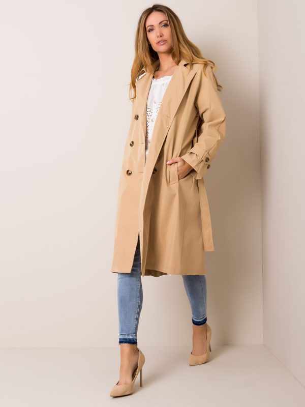 Emily's beige coat