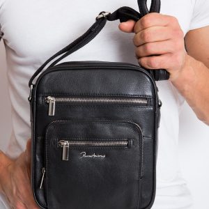 Black men's bag with pockets