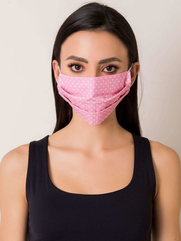 Pink polka dot protective mask