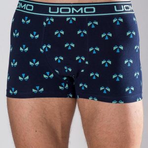 Navy Blue Printed Men's Boxer Shorts