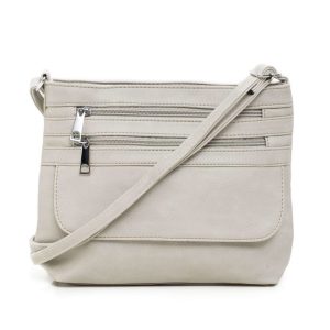 Light grey eco leather handbag