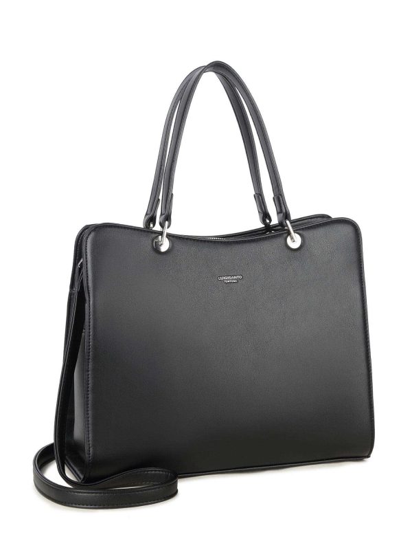 LUIGISANTO black eco-leather bag