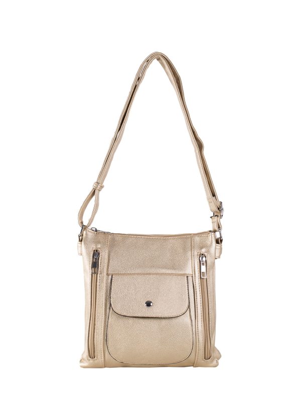 Gold Women's Eco Leather Shoulder Bag