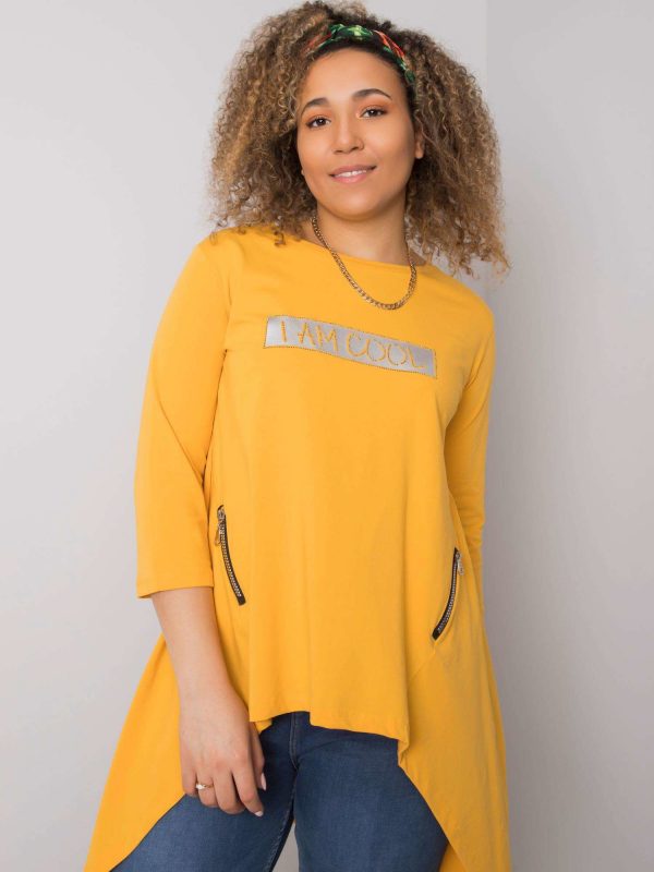 Connie's mustard blouse