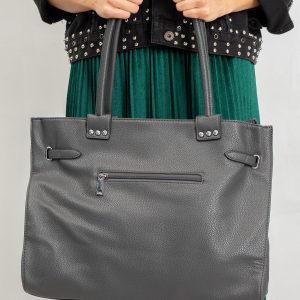 Grey big bag with studs