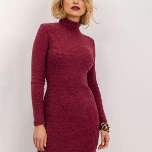 BSL Burgundy turtleneck dress