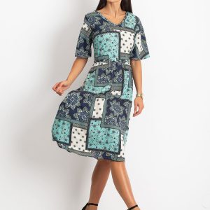 RUE PARIS Mint navy dress Calm