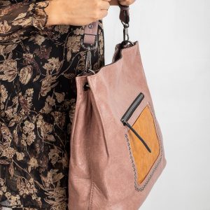 Dirty pink eco leather handbag