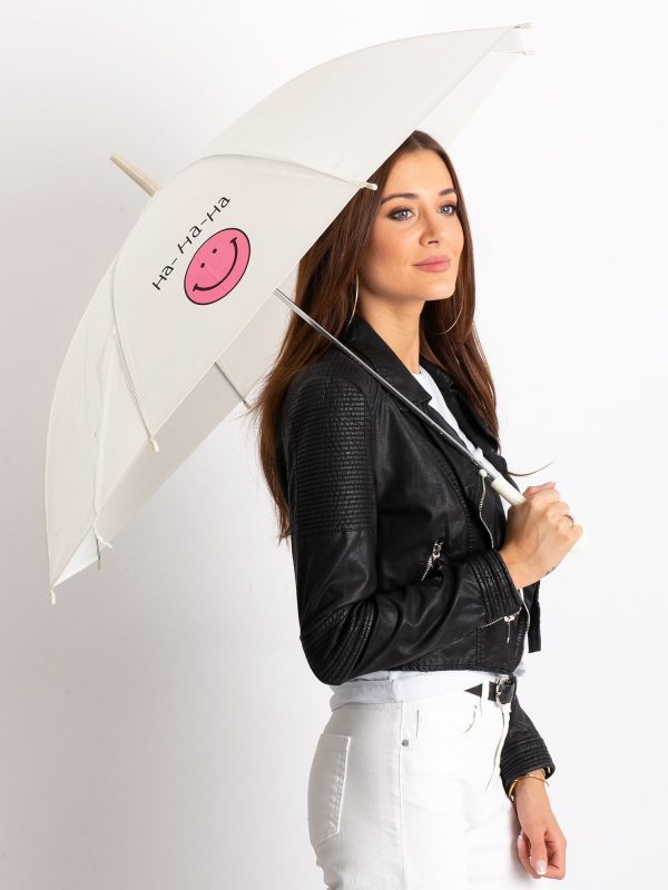 Ecru umbrella semi-automatic