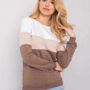 White and brown sweatshirt Larice RUE PARIS