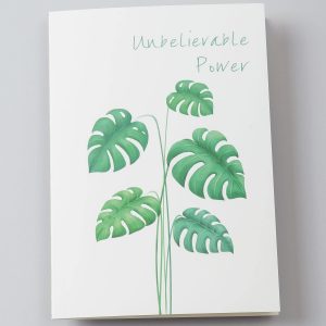 White notebook with vegetable motif