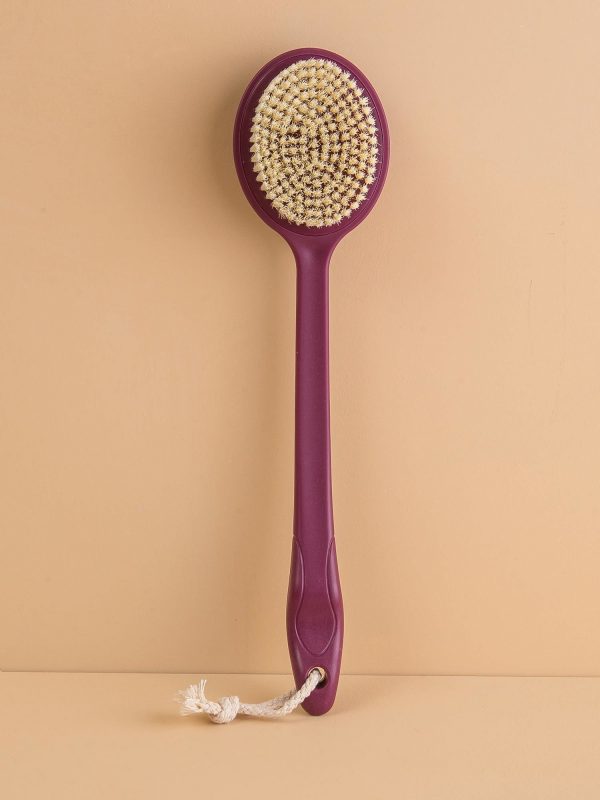 Burgundy bath brush