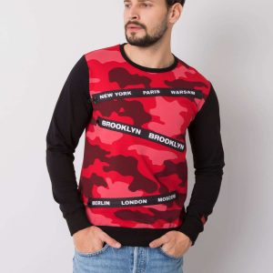 Red sweatshirt for men camo